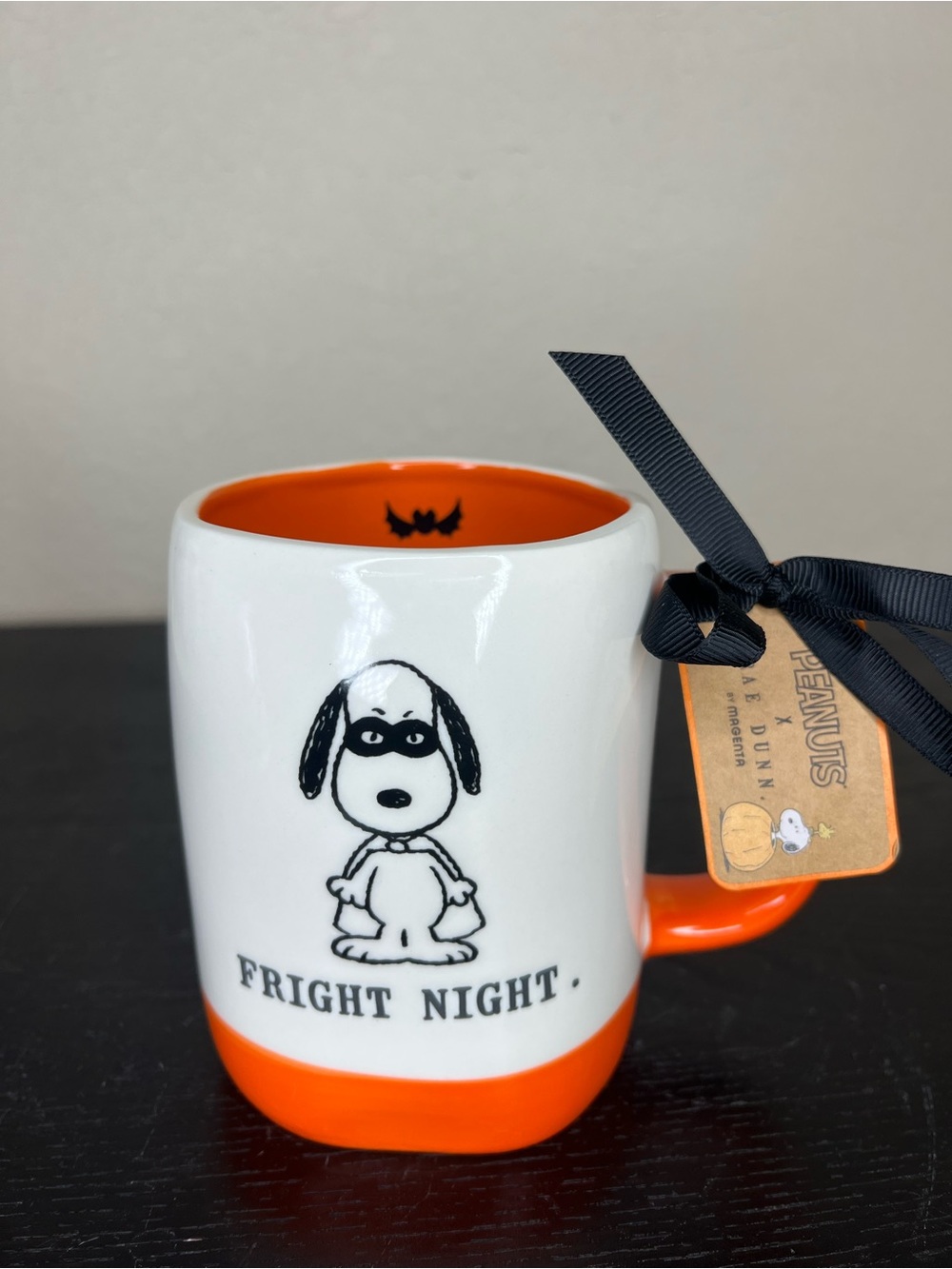 NEW Rae Dunn x Peanuts Halloween Snoopy ‘Fright Night’ Mug